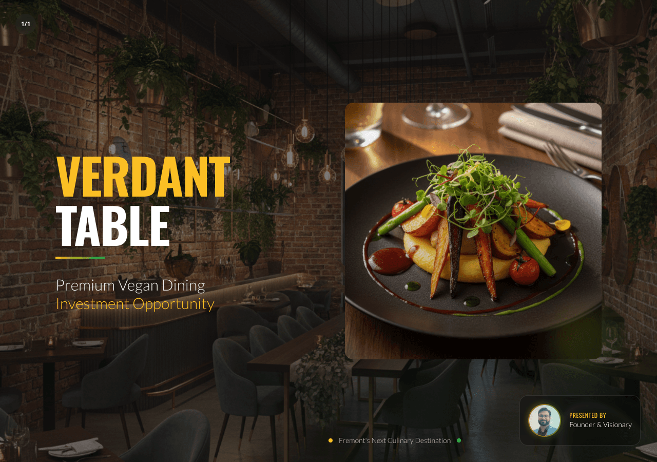 Vegan Restaurant Business Plan - Fremont, CA