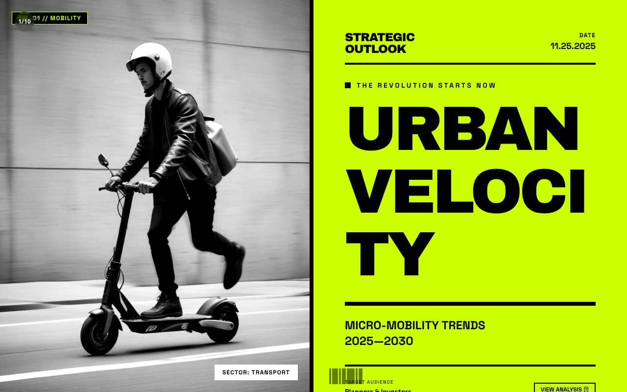 The Future of Urban Mobility: Emerging Micro-Mobility Solutions & Innovative EV Designs