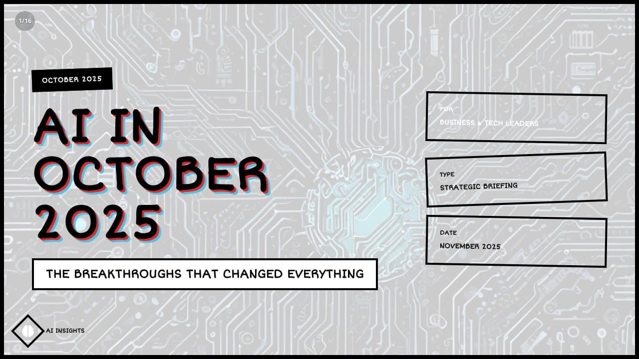 AI Technology Trends: October 2025