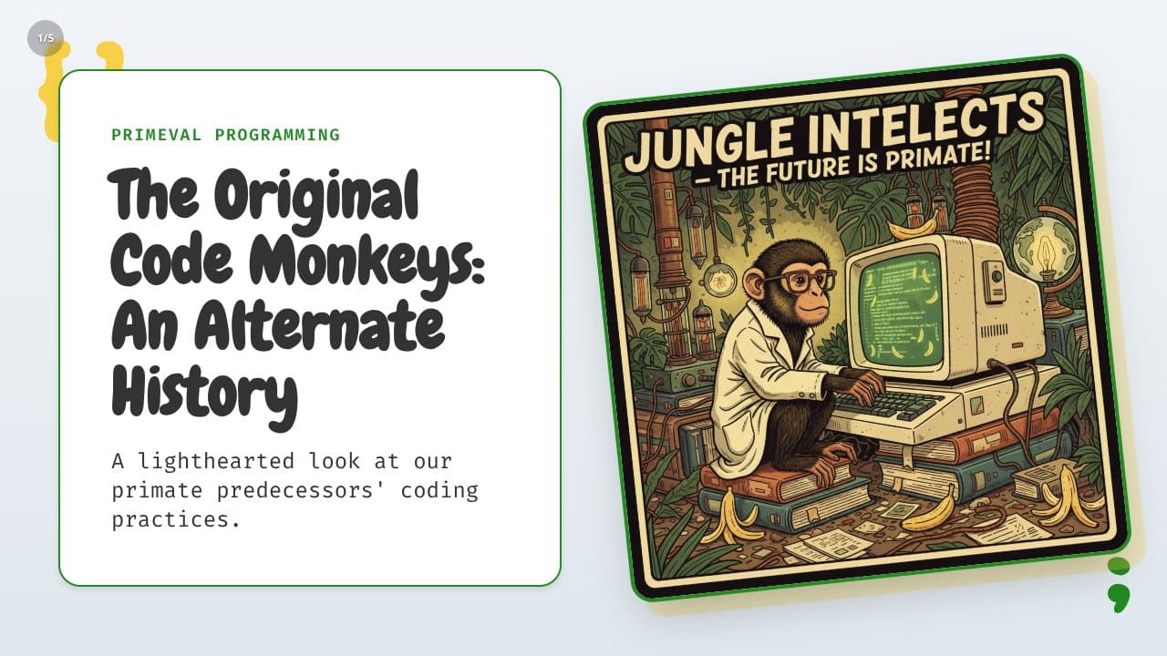 Before Humans: The Monkey Software Engineering Era